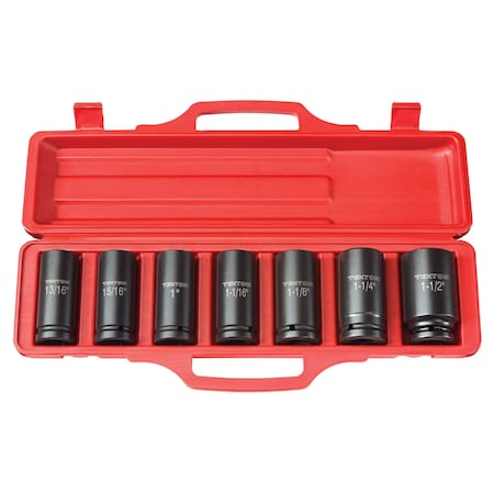 Tekton 3/4 Inch Drive Deep 6-Point Impact Socket Set, 7-Piece (13/16 - 1-1/2 in.) 4890